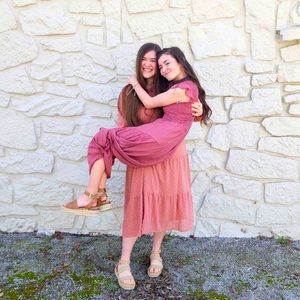 Amazon Pink dotted dress